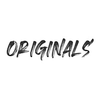 the word originals written in black ink on a white background